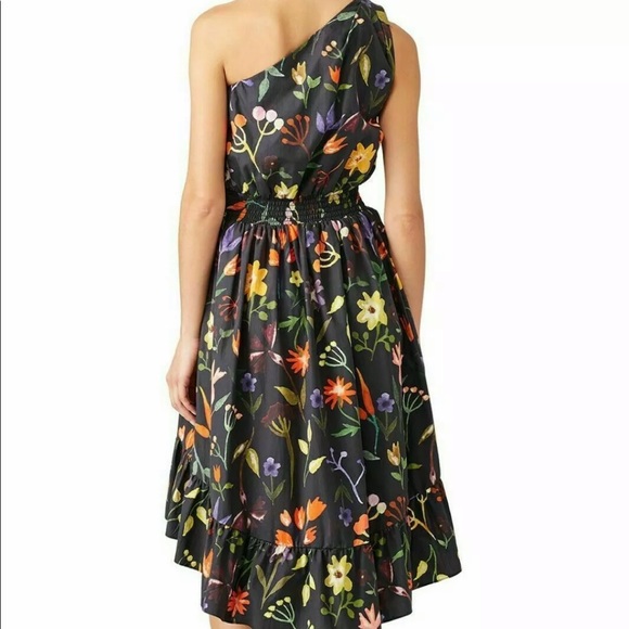 Slate & Willow Black Floral One-Shoulder Dress - Picture 3 of 10